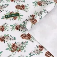 Бумага упаковочная крафт &laquo;Шишки&raquo;, 1 лист, 70&times;100 см