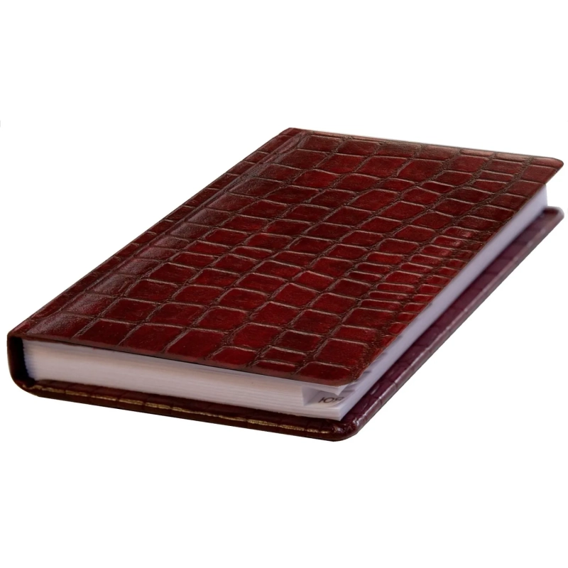 Алфавитная книжка Телефонная книга бордо к/зам КРОКО А6 80Х130мм, 56 л. Эх
