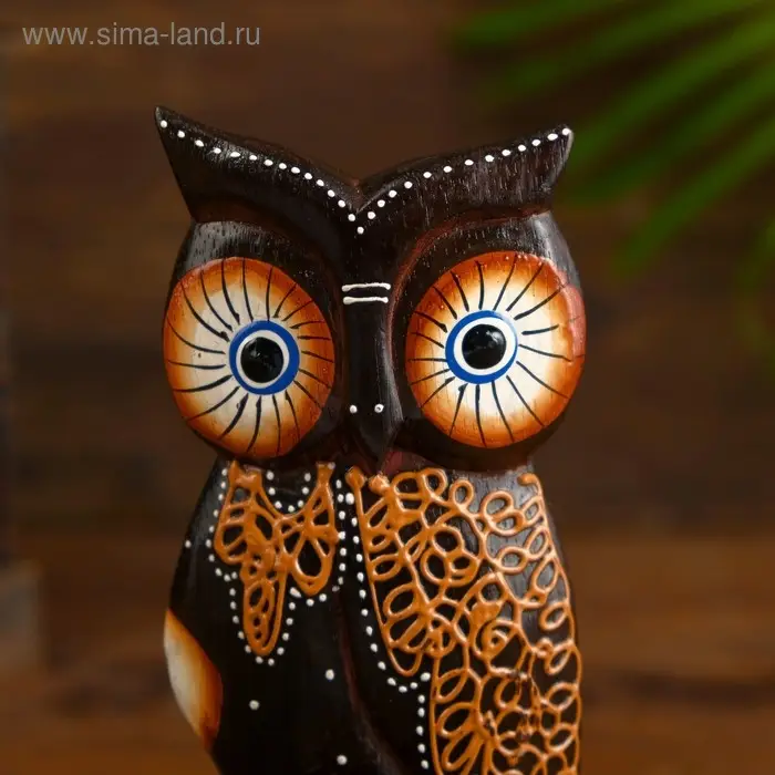 Сувенирный набор дерево Сувенирный набор дерево "Совы с орнаментом" 8х7х17 см