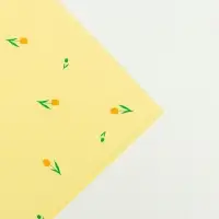 Бумага упаковочная тишью, «Цветы», желтый, 50 см × 70 см 17 грамм Бумага упаковочная тишью, «Цветы», желтый, 50 см × 70 см 17 грамм