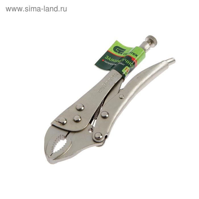 Зажим ручной  Зажим ручной "Сибртех" 18421, полукруглый захват, с фиксатором, 180 мм