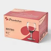 Бокалы для вина Paşabah&ccedil;e Bistro, 175 мл, набор 6 шт., стекло, прозрачные