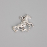 Декор для творчества металл "Скачущий конь" серебро набор 10 шт 2,2х2,9х0,4 см