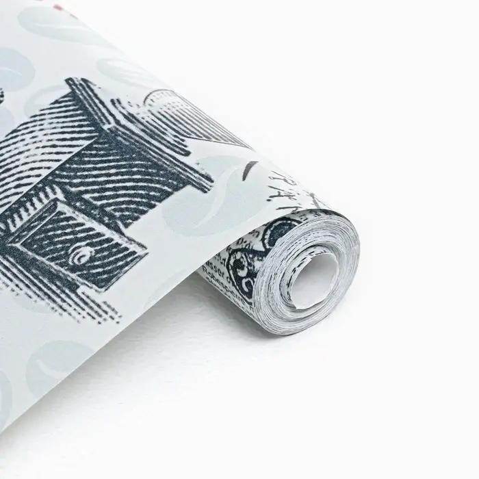 Обои бумажные влагостойкие &laquo; Пермские обои. Утро 1305-12&raquo;, 0.53&times;10.05 м, цвет серый