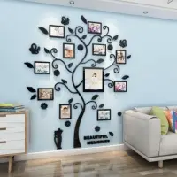 Наклейка интерьерная с фоторамками TAKE IT EASY &laquo;Воспоминания&raquo;, декор на стену, панно, 190&times;156 см