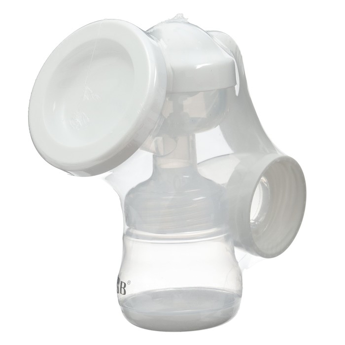 Молокоотсос ручной механический с бутылочкой для кормления ШГ и соской, 150 мл., цвет белый Молокоотсос ручной механический с бутылочкой для кормления ШГ и соской, 150 мл., цвет белый