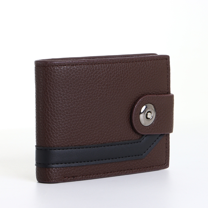 Портмоне мужское на магните, цвет коричневый Портмоне мужское на магните, цвет коричневый