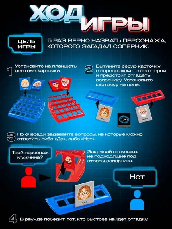 Настольная игра Лас Играс KIDS &laquo;Особые приметы&raquo;, 2 игрока, 5+