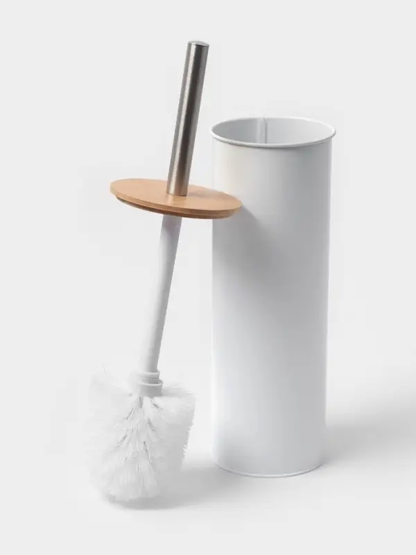 Ёршик для унитаза SAVANNA BAMBOO, 9.5×38 см, белый