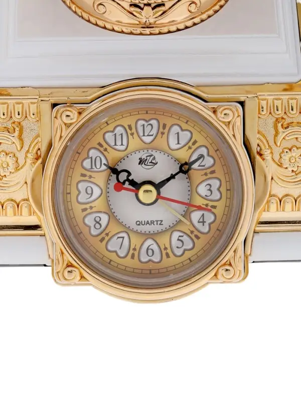 Часы-светильник "Ретро телефон", белый, с будильником, 28.5 х 18 х 18 см