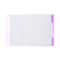 Тетрадь-папка А4, 80 листов в клетку Hatber FolderBook, пластиковая обложка, на закрытом гребне, с клапаном на резинке, фиолетовая