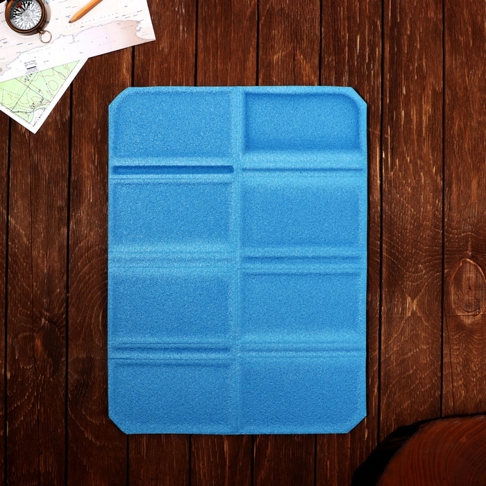 Коврик туристический складной «Для рыбалки», 38 х 27 см, цвет синий Коврик туристический складной «Для рыбалки», 38 х 27 см, цвет синий