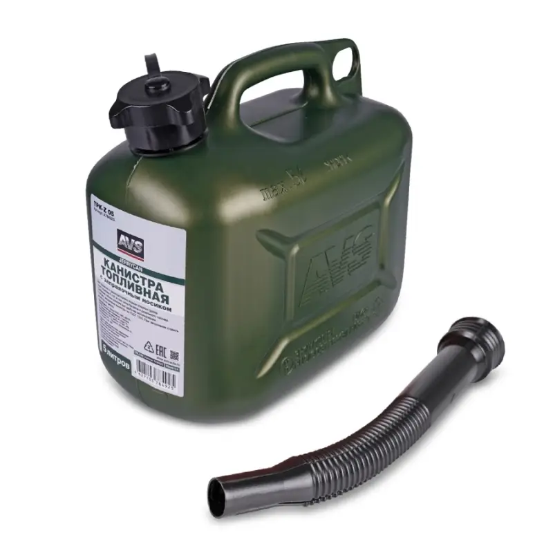 Канистра топливная пластик 5л. (темн.зелён.) AVS TPK-Z 05