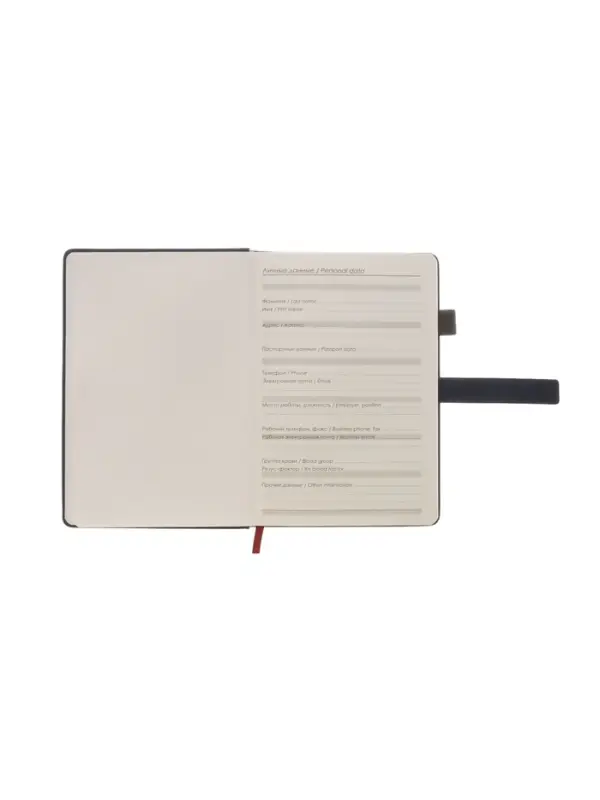 Ежедневник недатированный формат А5, с хлястиком, 80л, линия, пвх, Синий Ежедневник недатированный формат А5, с хлястиком, 80л, линия, пвх, Синий