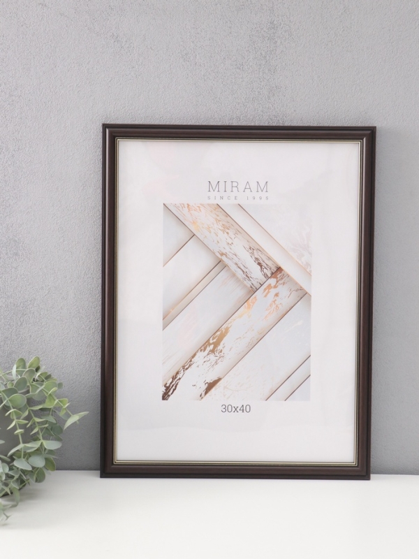 Фоторамка пластик Фоторамка пластик "МИРАМ" 30х40 см, венге