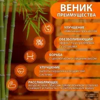 Веник для бани бамбуковый, 60 см, прут 20 мм, набор 2 шт., &laquo;Добропаровъ&raquo;