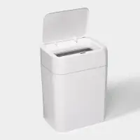 Ведро для мусора сенсорное Доляна, 12 л, белое