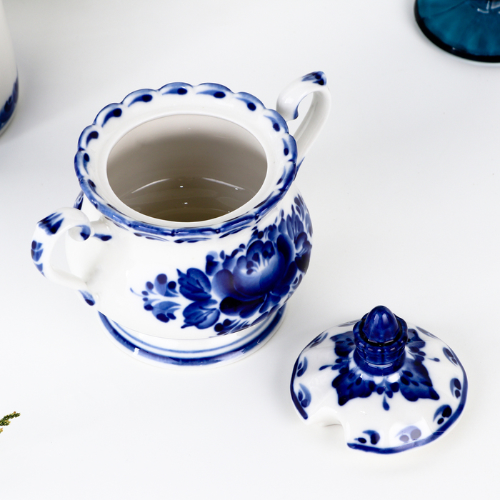 Сахарница «Елена», 13×10×16 см, гжель Сахарница «Елена», 13×10×16 см, гжель