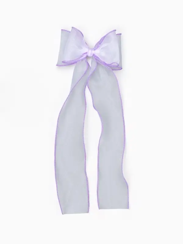 Бант для волос на заколке сиреневый, Холодное сердце