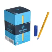 Ручка шариковая Schneider. Tops 505 F, синий стержень, узел 0.8 мм, светостойкие чернила, оранжевый корпус