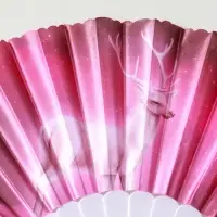 Веер пластик, текстиль "Олени" МИКС широкие лопасти 23 см Веер пластик, текстиль "Олени" МИКС широкие лопасти 23 см