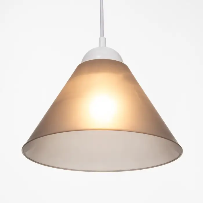 Плафон отдельный «Конус», Е27, дымчатый, 25×25×15 см