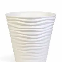 Кашпо для цветов &laquo;Дюна&raquo;, 50 л, d=45 см, h=45 см, пластиковое, белое