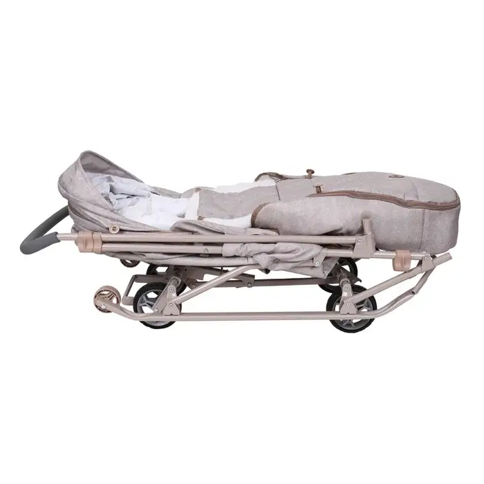 Санки - коляска «Наши детки 6», чехол для ног, муфта, сумка, бежевый Санки - коляска «Наши детки 6», чехол для ног, муфта, сумка, бежевый