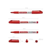 Маркер для доски ErichKrause W-110, 2,0 мм, круглый, красный