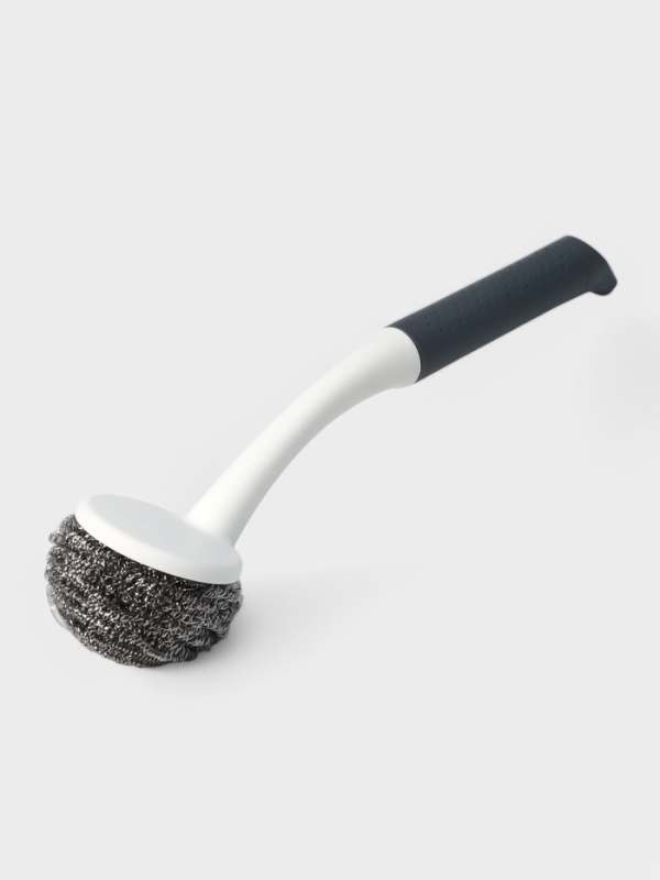 Щётка для мытья посуды с металличкой губкой Breeze, удобная ручка, 30×6 см Щётка для мытья посуды с металличкой губкой Breeze, удобная ручка, 30×6 см