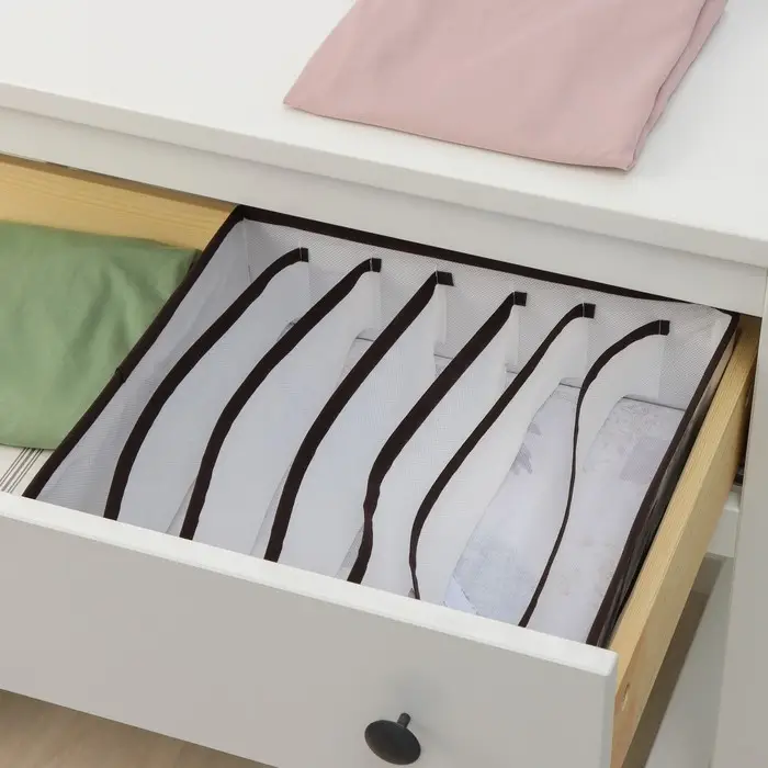 Органайзер для хранения белья Доляна &laquo;Астра&raquo;, 7 ячеек, 34&times;30.5&times;10 см, коричневый