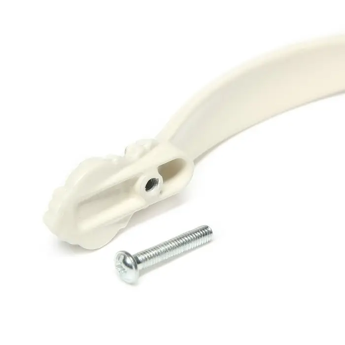 Ручка-скоба мебельная РС201, м/о 96 мм, белая, с золотой вставкой