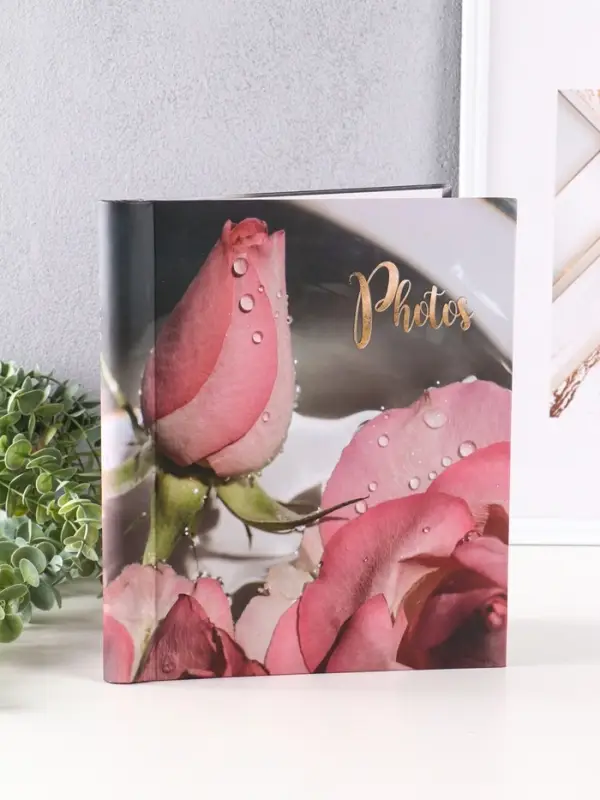 Фотоальбом 10 магнитных листов Фотоальбом 10 магнитных листов "Роза" 23X28см, пер-т внутр.спираль