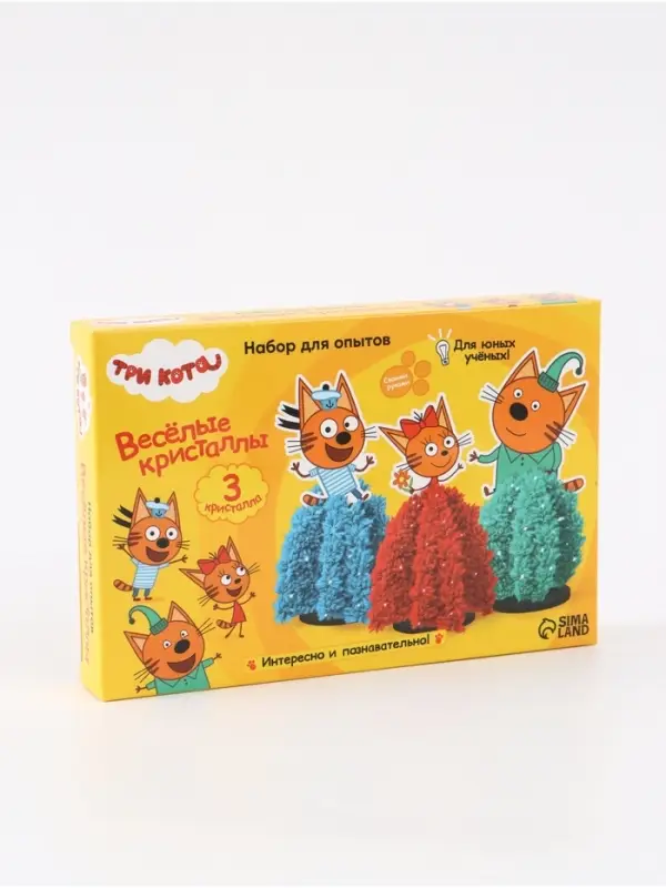 ТРИ КОТА Набор для опытов "Веселые кристаллы"
