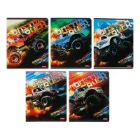 Тетрадь 24 листа в клетку MonsterTruck, обложка мелованный картон, блок офсет, МИКС