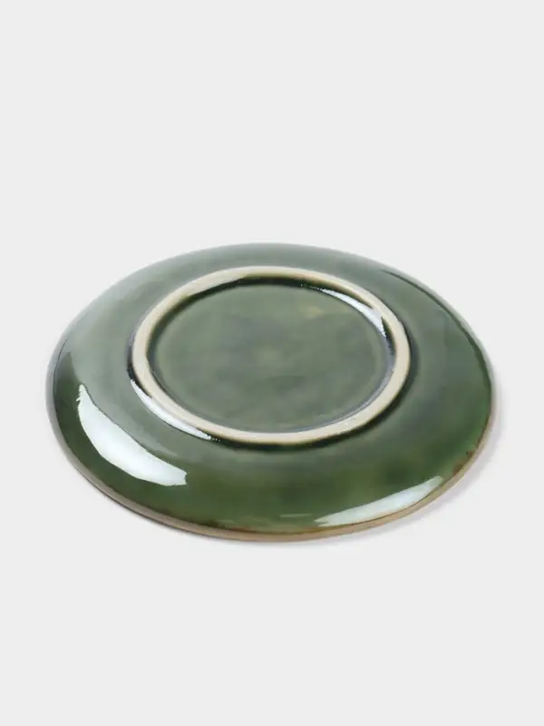 Чашка с блюдцем &laquo;Флора 1&raquo;, 13&times;13&times;8 см, керамика, зелёная