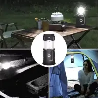 Фонарь кемпинговый аккумуляторный &laquo;Мастер К&raquo;, 1800 мАч, 7 LED, солнечная батарея, чёрный