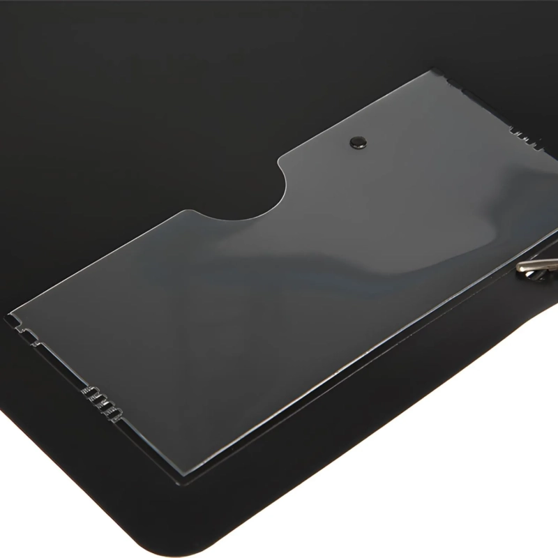 Папка на резинках Комус А4, черная, с карманом СD/визитки