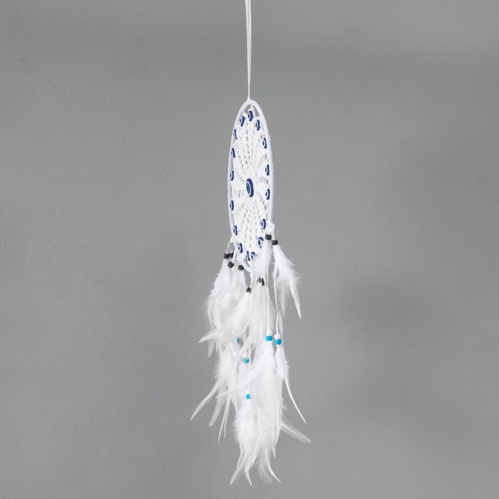 Ловец снов от сглаза Ловец снов от сглаза "Белое солнце" с перьями 22х60 см