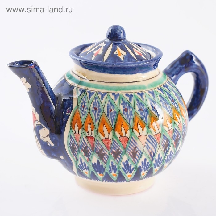 Чайник Риштанская Керамика Чайник Риштанская Керамика "Узоры", 1000 мл, микс
