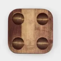 Подставка для яиц и кекса Adelica, 4 отделения, 13&times;13&times;1.8 см, дерево массив берёзы