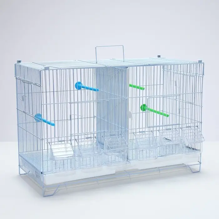 Клетка для птиц пролётная укомплектованная Bd=5/2w, 62&times;27&times;40 см, белая