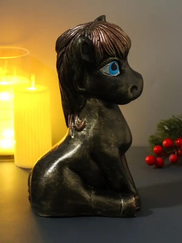 Копилка "Лошадь" 12х14,5х24,5 см, золото