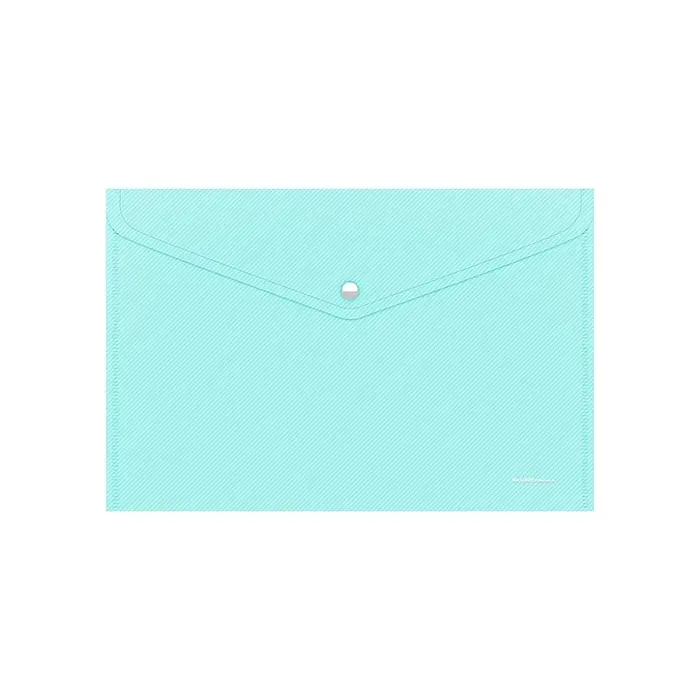 Папка-конверт на кнопке А4, 180 мкм, ErichKrause Diagonal Pastel, непрозрачный, тиснение, микс