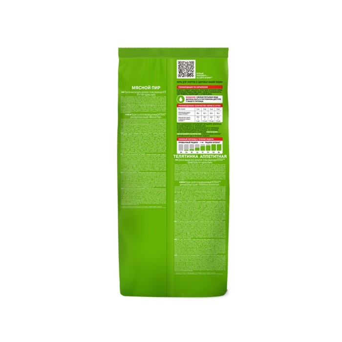 Сухой корм KiteKat "Мясной пир" для кошек, 15 кг