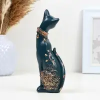 Фигурка полистоун &laquo;Кошка&raquo;, синяя, 20&times;8 см