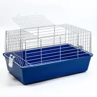 Клетка для кроликов, 60&times;36&times;32 см, усиленная, синяя