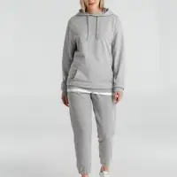 Толстовка с капюшоном унисекс Hoodie, серый меланж, размер XS