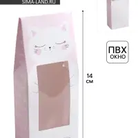 Коробка складная «Кот», 14 х 5.5 х 3.5 см