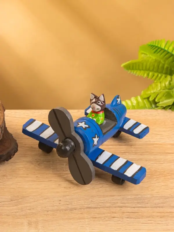 Сувенир интерьерный Сувенир интерьерный "Котик на самолёте" 15х13х8 см, дерево